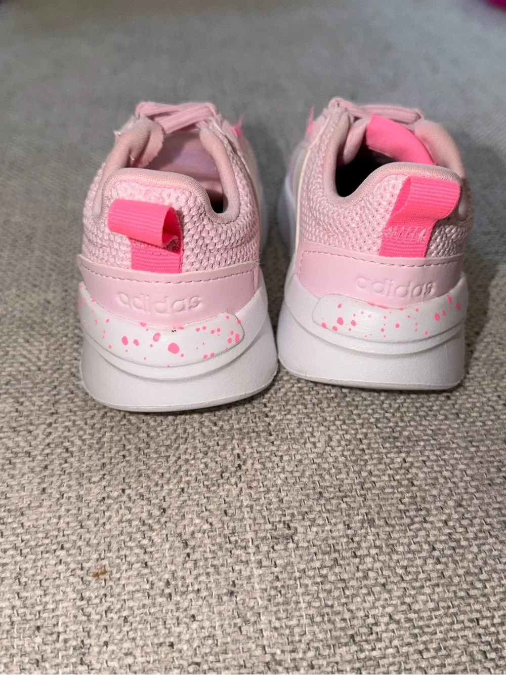 adidas Pink and White Kids' Athletic Sneakers